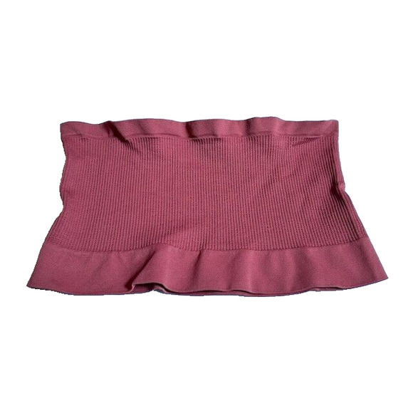 Free People Intimately Tube Top Peplum Hem Ribbed Knit Seamless Pink Size M/L - Picture 1 of 5